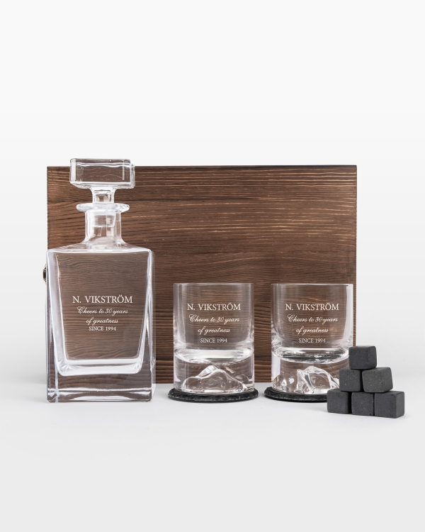 whiskyset med personlig gravyr