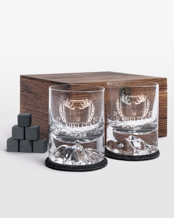 personligt whiskyset för jaktentusiasten