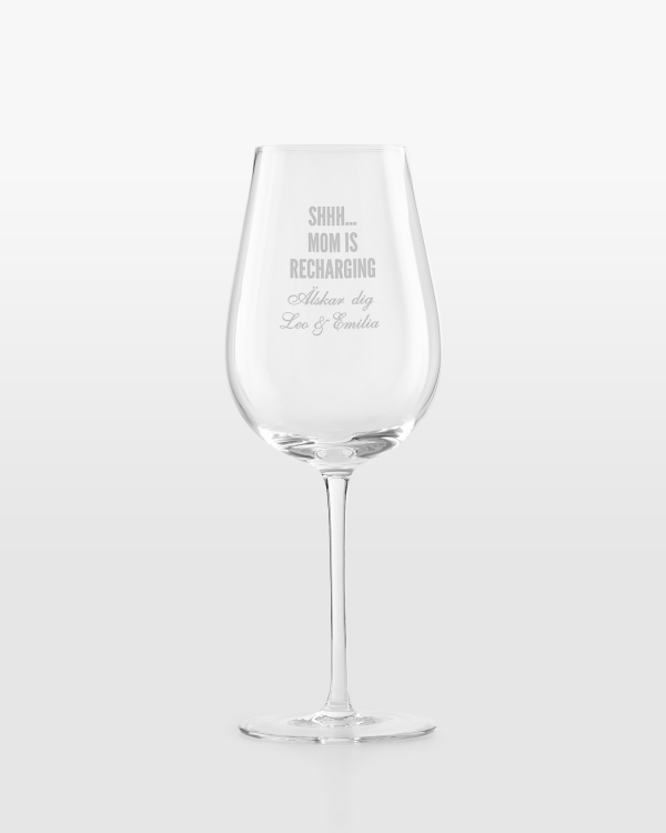 Vinglas med personlig gravyr