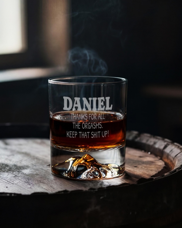 Personligt graverade whiskyglas
