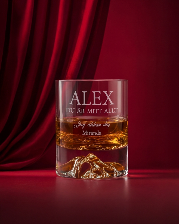 Personligt graverade whiskyglas