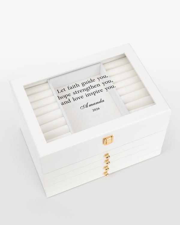 Smyckesskrin som printas med valfritt budskap och namn