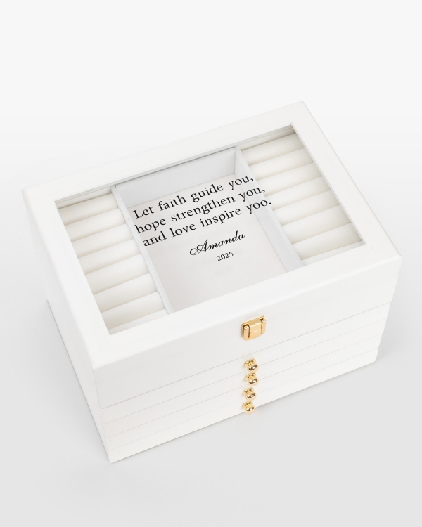 Smyckesskrin som printas med valfritt budskap och namn