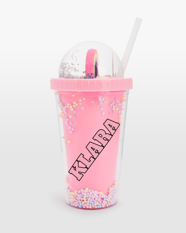 Mugg med namn och konfettidetaljer