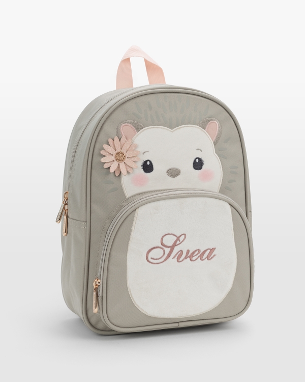 Barnryggsäck med namn och iggelkotts-motiv