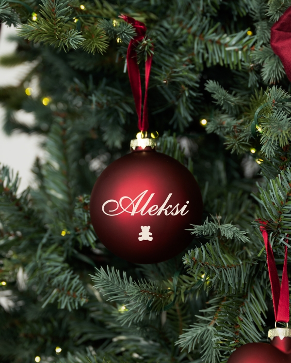 Julgranskula med personlig märkning