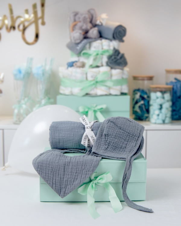 babyshowerpresent i blå färg