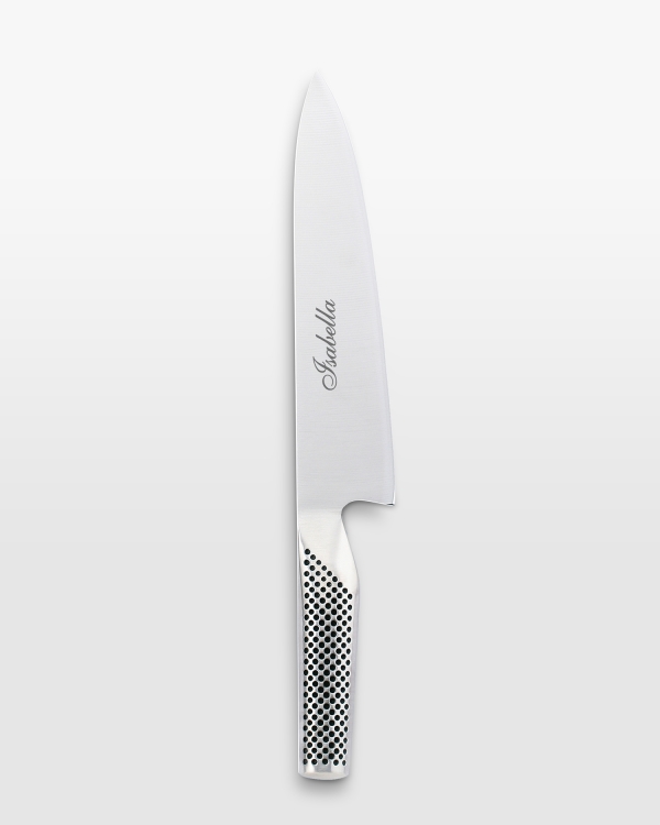 Kockkniv från global med personlig gravyr - perfekt examenspresent