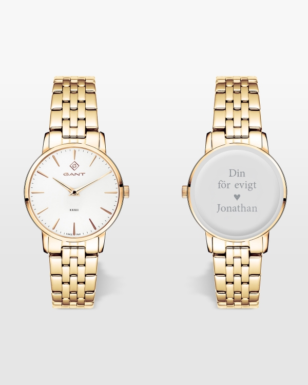 Personligt graverad klocka till partner