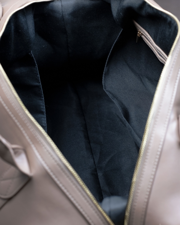 Weekendbag med namn, Nougat - Pristine