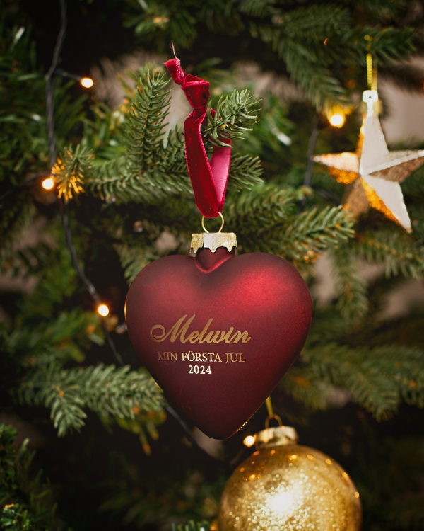 Juldekorationer med namn