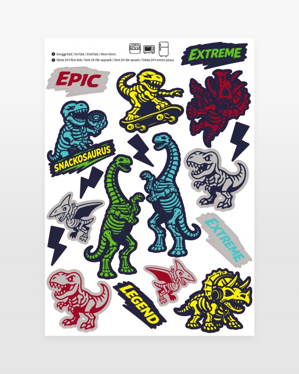 Klistermärken med dinosauriemotiv