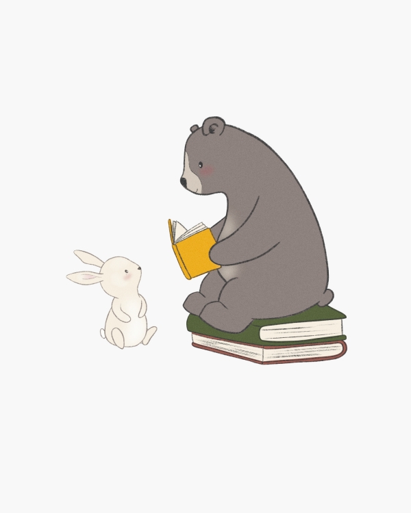 Träbord med björnmotiv