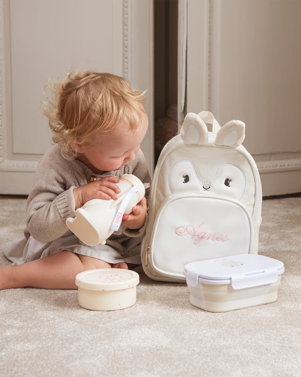 matlåda och vattenflaska i silikon till förskola